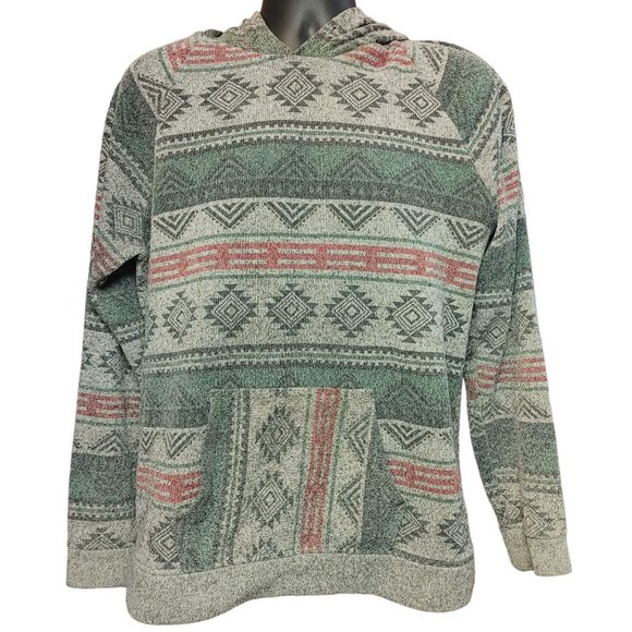 Carbon Other - Carbon Men's Tribal Pattern Hooded Sweater Large